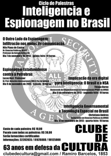Ciclo de Palestras no Clube de Cultura - Inteligência e Espionagem no Brasil 2013
